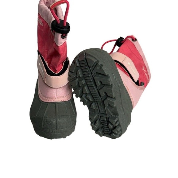 Columbia Baby Girls Size 5 Powderbug Pink/Black Waterproof Snow Boots NWOB - Picture 5 of 6